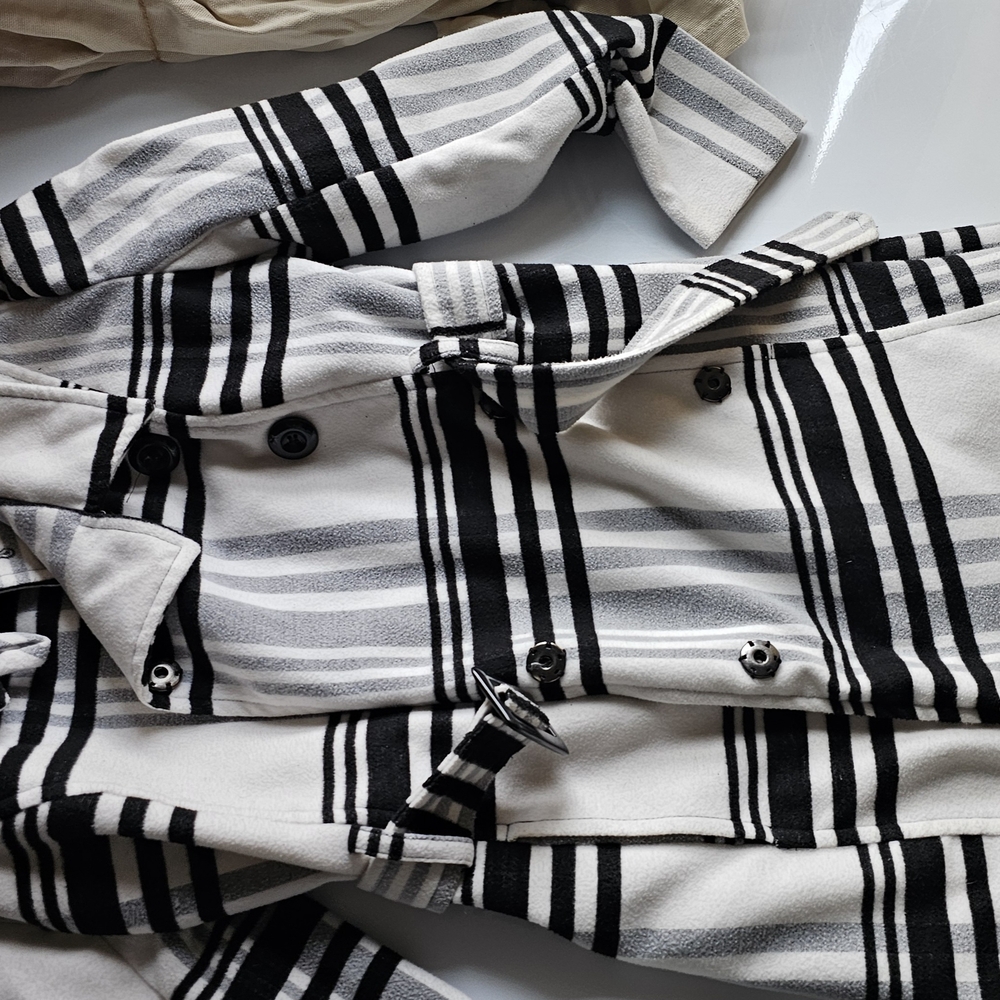 Black and White Striped Jacket